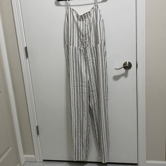 🚨Roxy Womens Catching Feelings Romper Pantsuit Striped Adjustable Straps - Picture 4 of 13